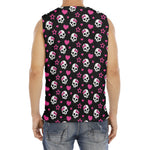 Girly Emo Skull Pattern Print Men's Fitness Tank Top