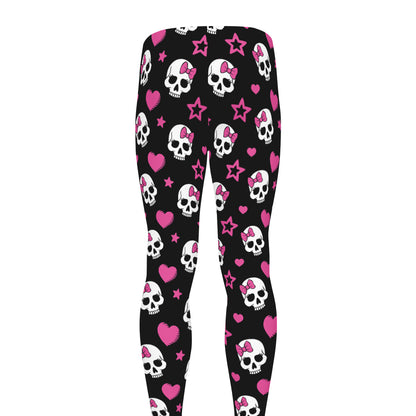 Girly Emo Skull Pattern Print Men's leggings