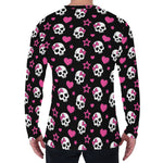 Girly Emo Skull Pattern Print Men's Long Sleeve T-Shirt