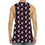 Girly Emo Skull Pattern Print Men's Muscle Tank Top