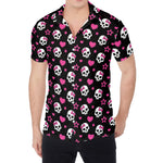 Girly Emo Skull Pattern Print Men's Shirt
