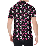 Girly Emo Skull Pattern Print Men's Shirt