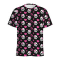Girly Emo Skull Pattern Print Men's Athletic T-Shirt