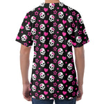 Girly Emo Skull Pattern Print Men's Velvet T-Shirt
