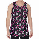 Girly Emo Skull Pattern Print Men's Velvet Tank Top