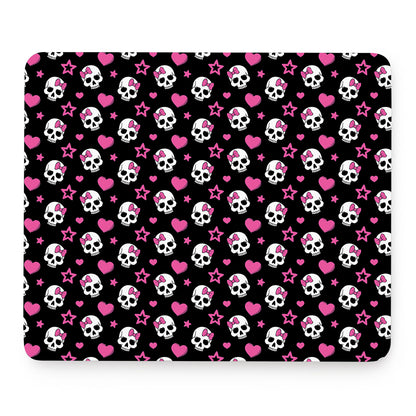 Girly Emo Skull Pattern Print Mouse Pad