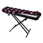 Girly Emo Skull Pattern Print Piano Keyboard Cover
