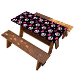 Girly Emo Skull Pattern Print Picnic Table Cover