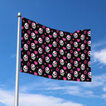 Girly Emo Skull Pattern Print Polyester Flag