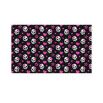 Girly Emo Skull Pattern Print Polyester Flag