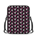 Girly Emo Skull Pattern Print Rectangular Crossbody Bag