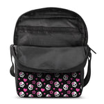 Girly Emo Skull Pattern Print Rectangular Crossbody Bag