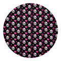 Girly Emo Skull Pattern Print Round Blanket