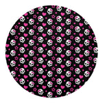 Girly Emo Skull Pattern Print Round Blanket