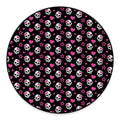 Girly Emo Skull Pattern Print Round Floor Mat