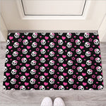 Girly Emo Skull Pattern Print Rubber Doormat