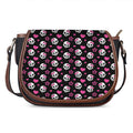 Girly Emo Skull Pattern Print Saddle Bag