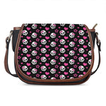 Girly Emo Skull Pattern Print Saddle Bag