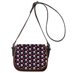Girly Emo Skull Pattern Print Saddle Bag