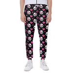 Girly Emo Skull Pattern Print Scuba Joggers