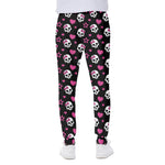 Girly Emo Skull Pattern Print Scuba Joggers