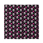 Girly Emo Skull Pattern Print Silk Bandana
