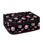 Girly Emo Skull Pattern Print Small Lunch Bag