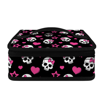 Girly Emo Skull Pattern Print Small Lunch Bag