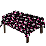 Girly Emo Skull Pattern Print Tablecloth