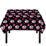 Girly Emo Skull Pattern Print Tablecloth