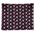 Girly Emo Skull Pattern Print Tapestry