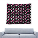 Girly Emo Skull Pattern Print Tapestry