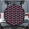 Girly Emo Skull Pattern Print Tire Cover