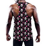 Girly Emo Skull Pattern Print Training Tank Top