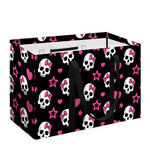 Girly Emo Skull Pattern Print Utility Tote Bag