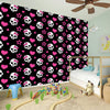 Girly Emo Skull Pattern Print Wall Sticker