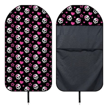 Girly Emo Skull Pattern Print Waterproof Car Seat Cover