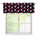 Girly Emo Skull Pattern Print Window Valance