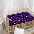 Girly Heart And Butterfly Pattern Print Baby Crib Sheet