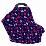 Girly Heart And Butterfly Pattern Print Baby Seat Cover