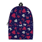 Girly Heart And Butterfly Pattern Print Backpack