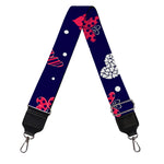 Girly Heart And Butterfly Pattern Print Bag Strap