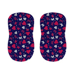 Girly Heart And Butterfly Pattern Print Bar Stool Covers