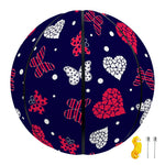 Girly Heart And Butterfly Pattern Print Basketball