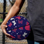 Girly Heart And Butterfly Pattern Print Basketball