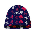 Girly Heart And Butterfly Pattern Print Beanie