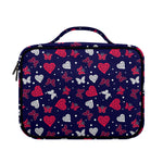 Girly Heart And Butterfly Pattern Print Briefcase Bible Bag
