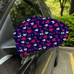 Girly Heart And Butterfly Pattern Print Car Side Mirror Covers