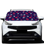 Girly Heart And Butterfly Pattern Print Car Windshield Snow Cover