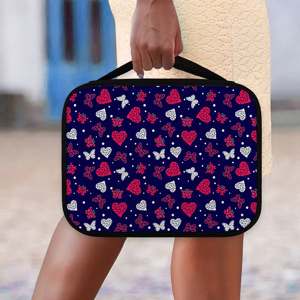 Girly Heart And Butterfly Pattern Print Classic Bible Case